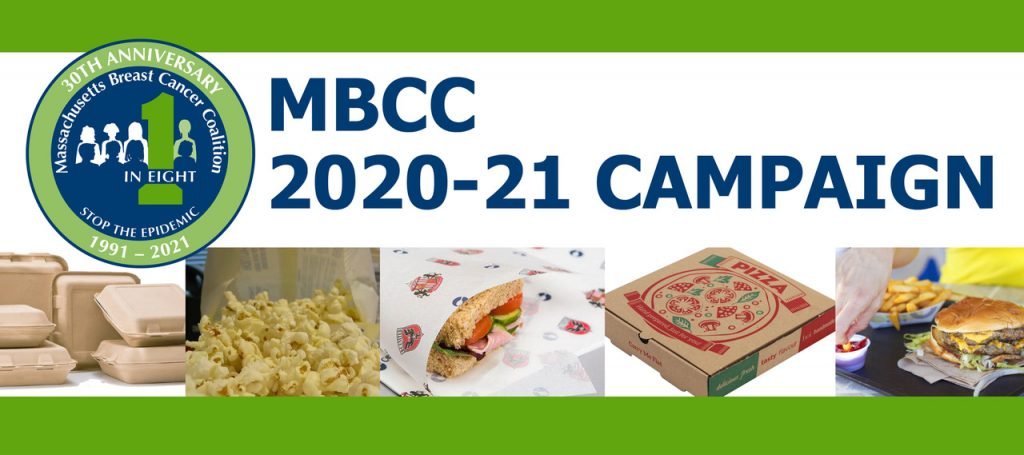 Poster promoting the MBCC campaign to ban PFAS in food packaging