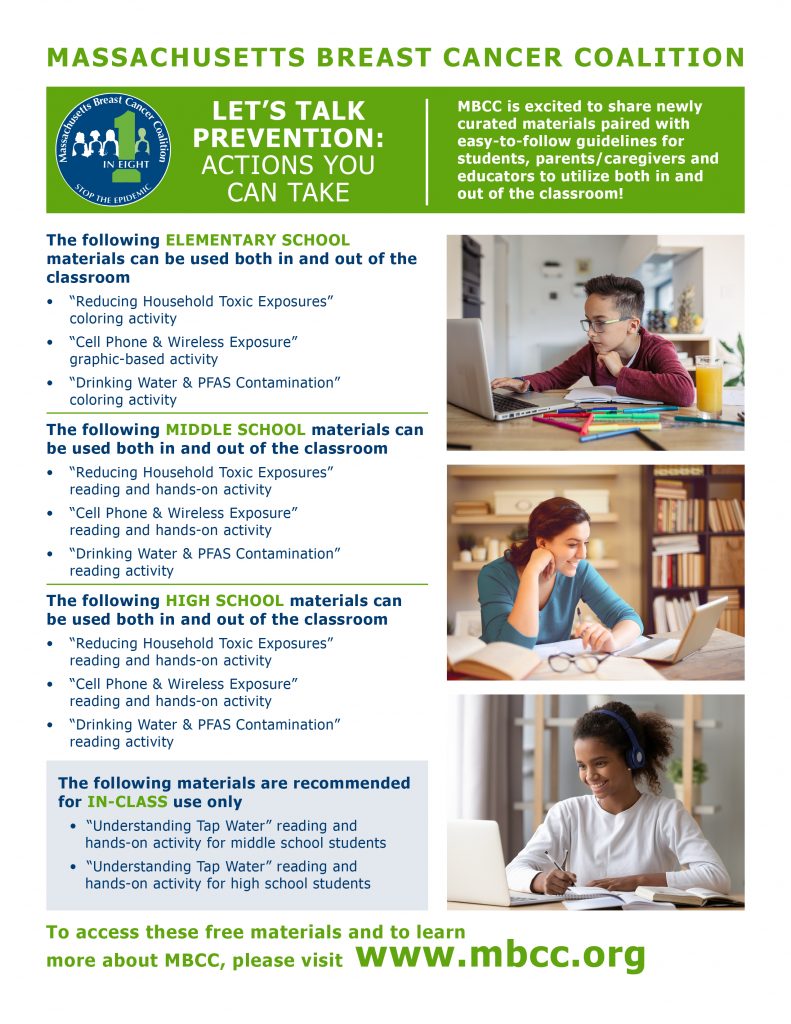 Massachusetts Breast Cancer Coalition Student Modules help teach breast cancer prevention