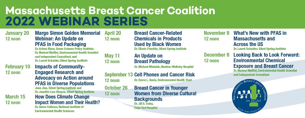 2022 Massachusetts Breast Cancer Coalition Webinar Schedule